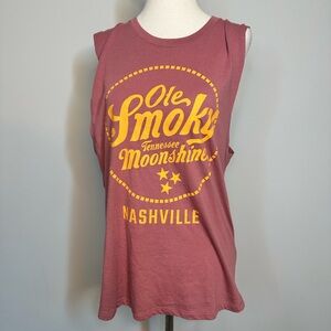 Sz XL Ole Smoky Tennessee Moonshine muscle tee high low